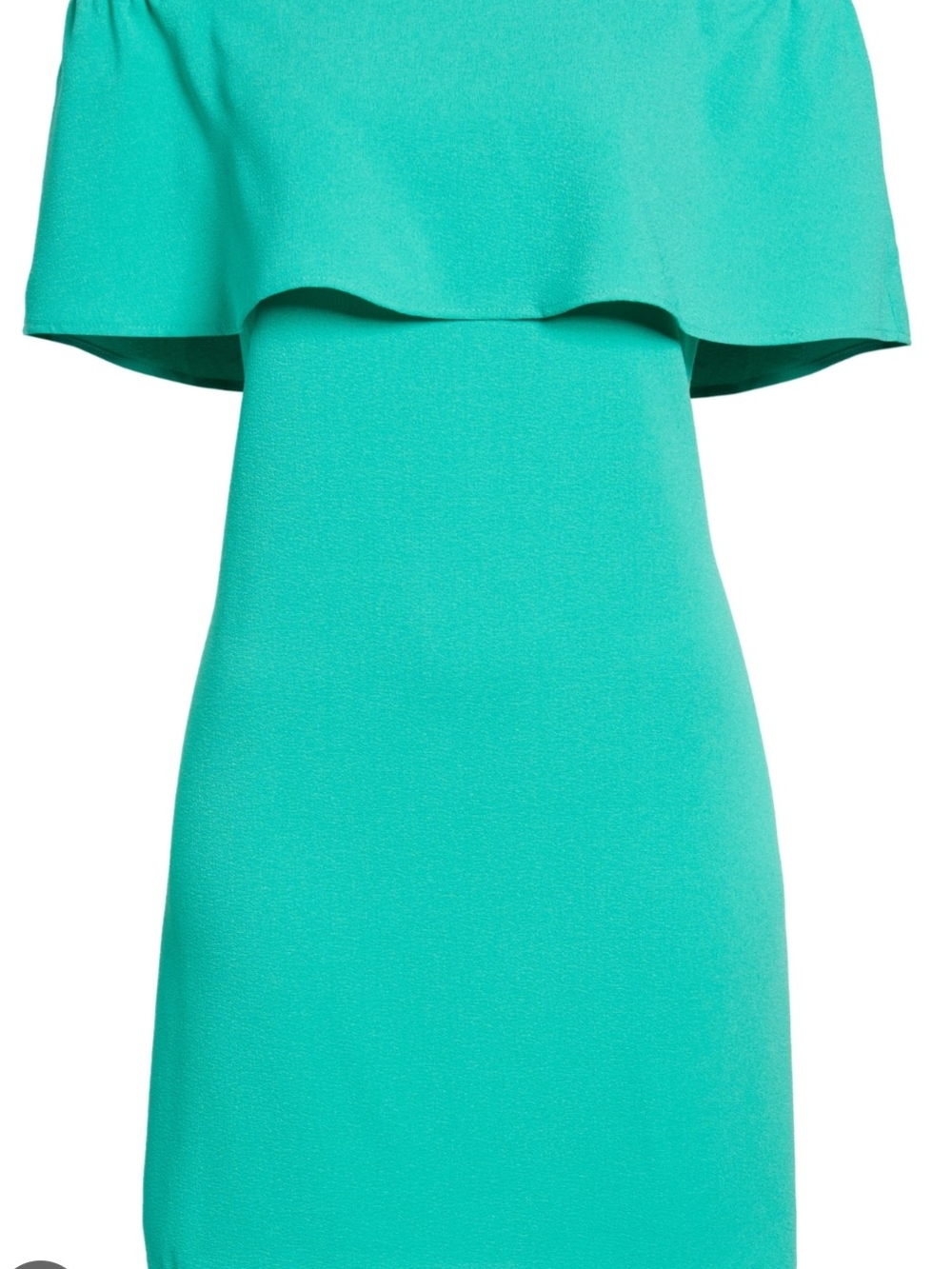 Charles Henry One-Shoulder Teal Cocktail Dress